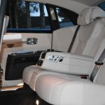 White Rolls-Royce Ghost II interior rear seating