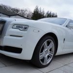 White Rolls-Royce Ghost II 3/4 angled front view