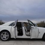White Rolls-Royce Ghost II side wih doors open