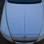 White Rolls-Royce Ghost II satin bonnet from above