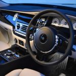 White Rolls-Royce Ghost II interior dashboard with steering wheel
