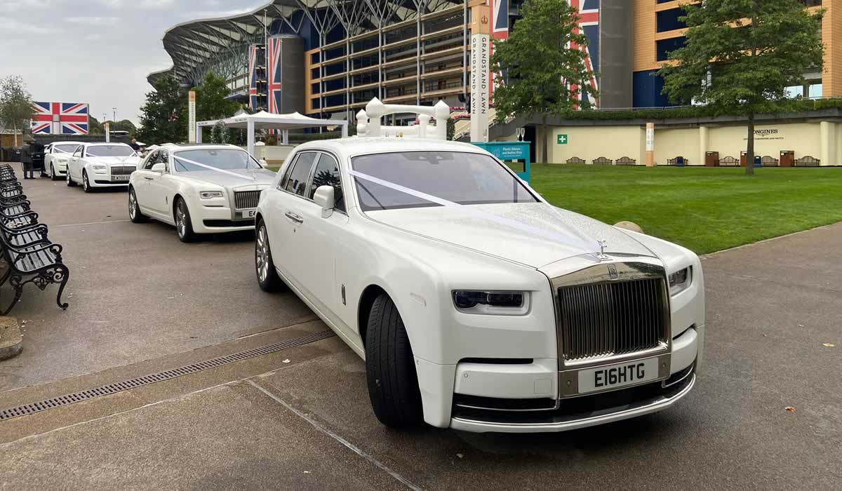 Rolls-Royce Phantom 8 wedding car at Ascot Conference Centre