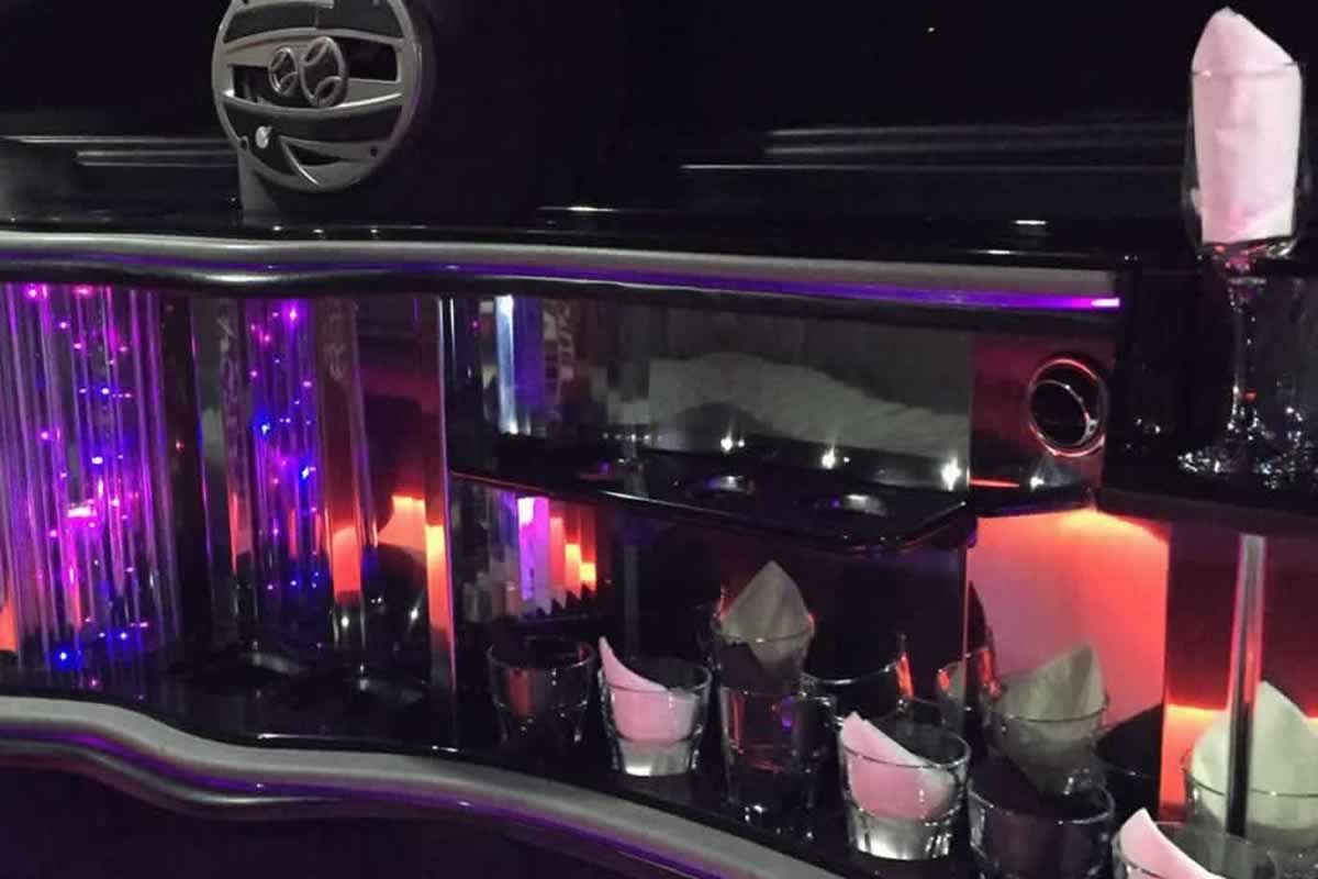 White Hummer H2 interior 2