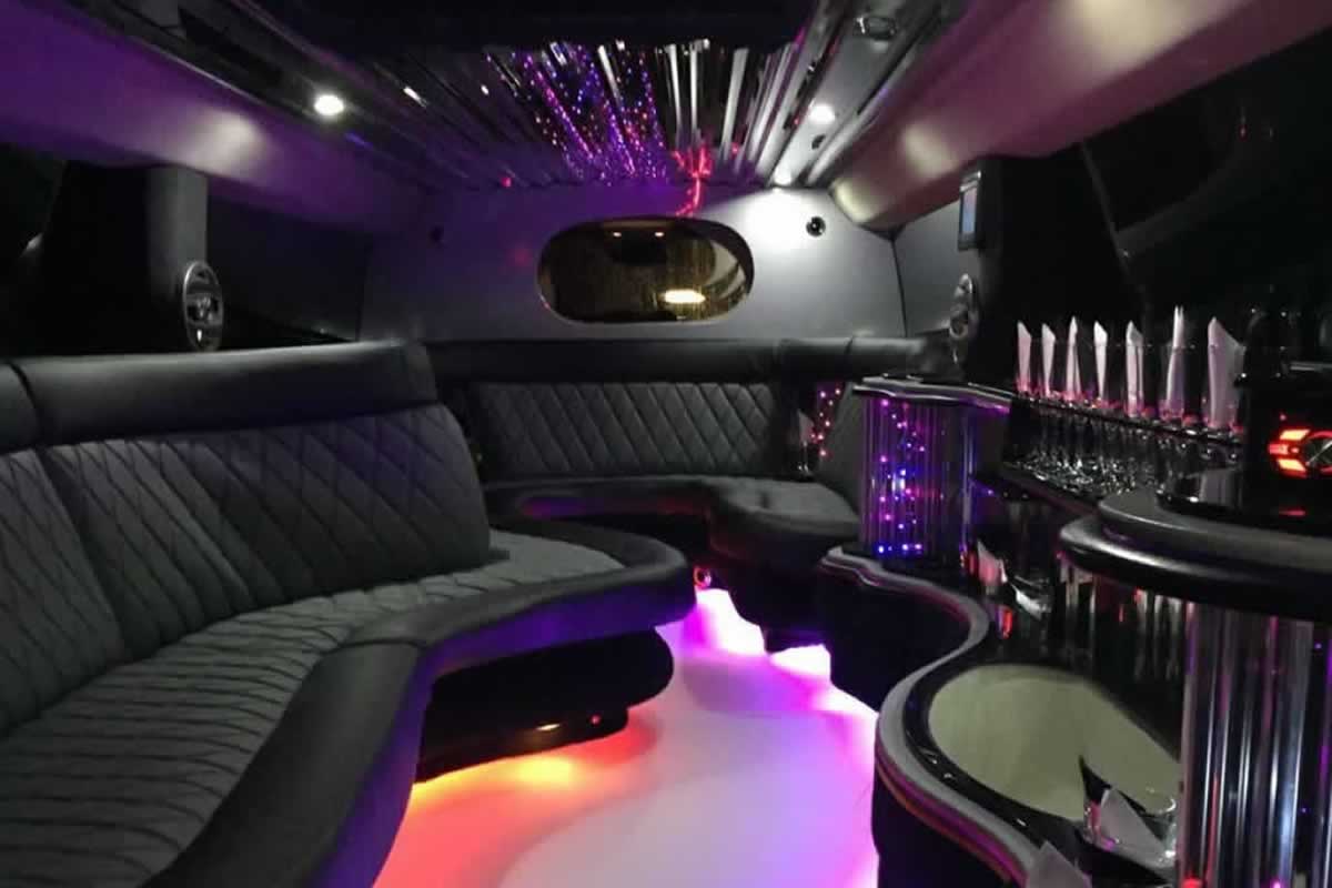 White Hummer H2 interior 1