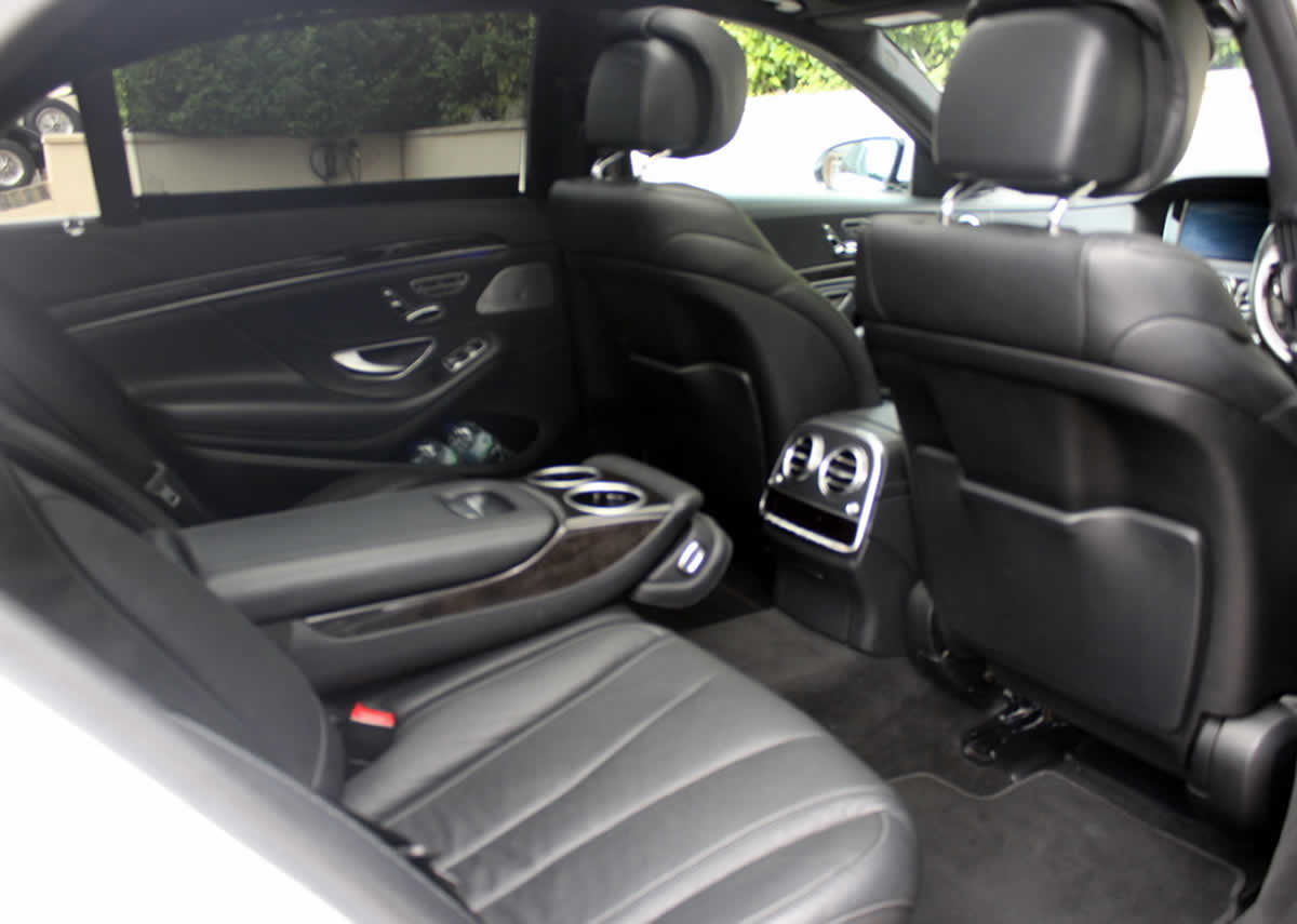 Mercedes S-Class rear passenger cabin