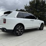 White Rolls-Royce Cullinan 3/4 rear view