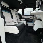 White Rolls-Royce Cullinan interior rear passenger cabin